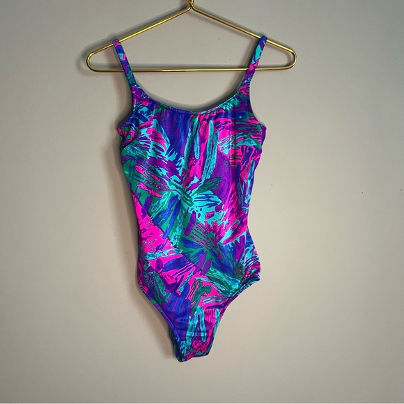 Neon 80's Maxine‎ of Hollywood One Piece Swimsuit - Picture 1 of 7